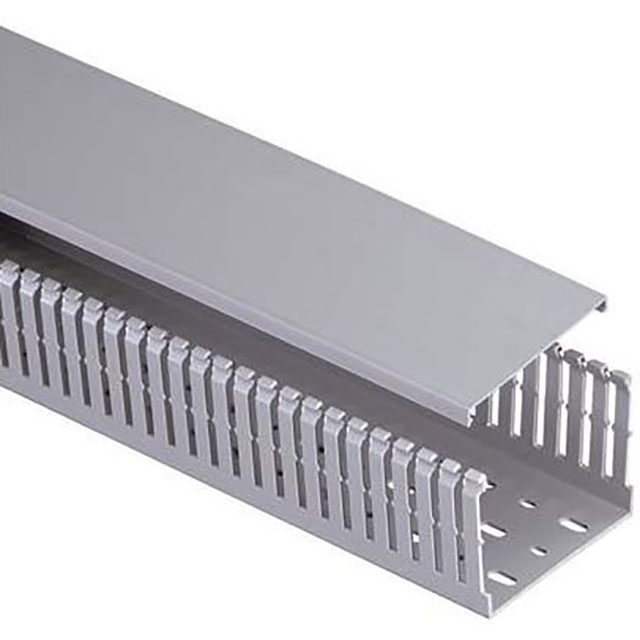 45x45PVC Channe Wiring Duct broad slotthick Slot Rolycab Light Grey